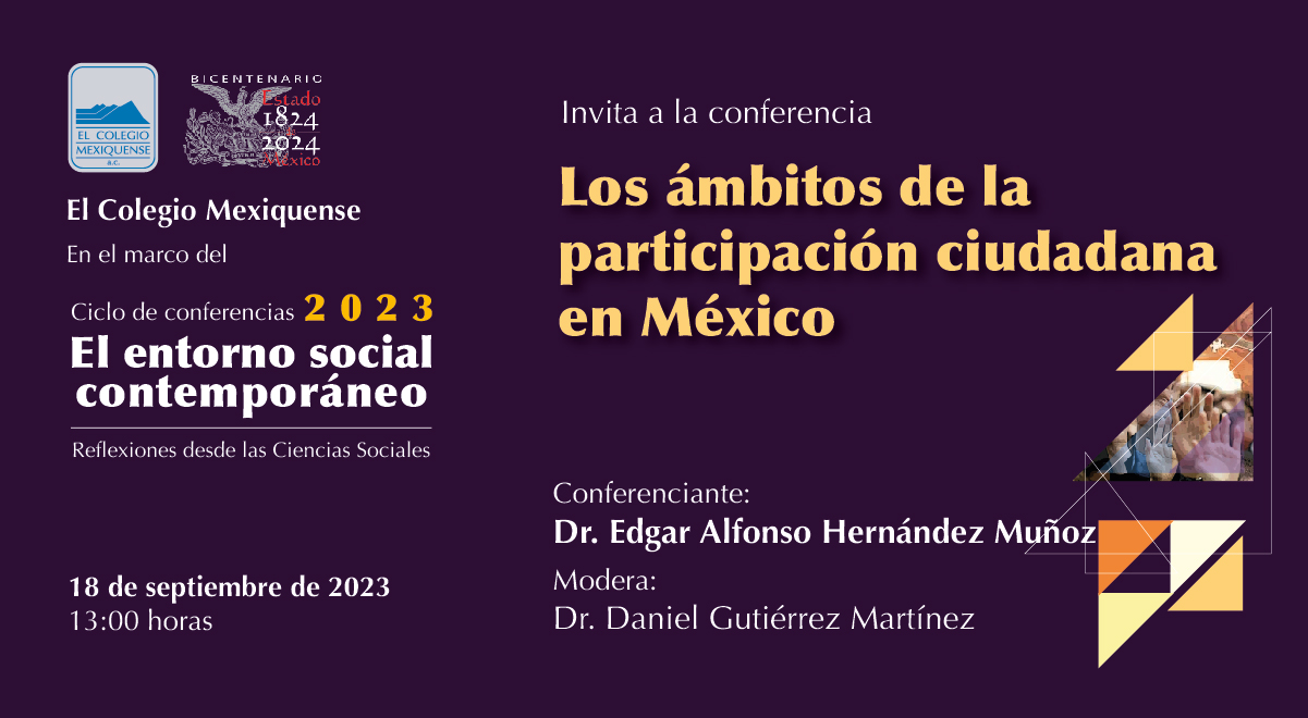 Conferencia. Los ámbitos de la participación ciudadana en México