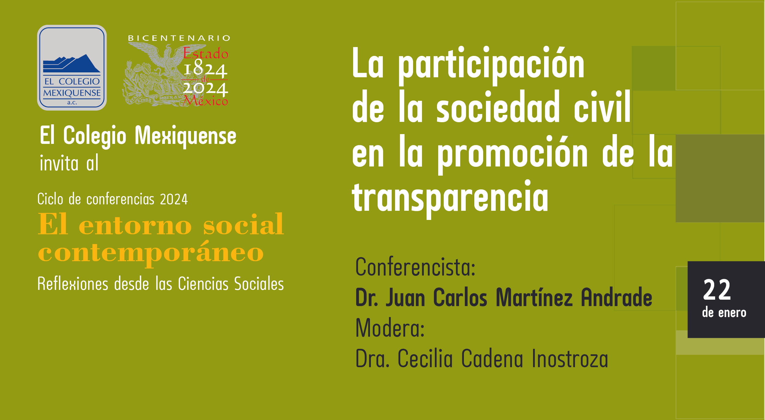 Conferencia. La participación de la sociedad civil en la promoción de la transparencia