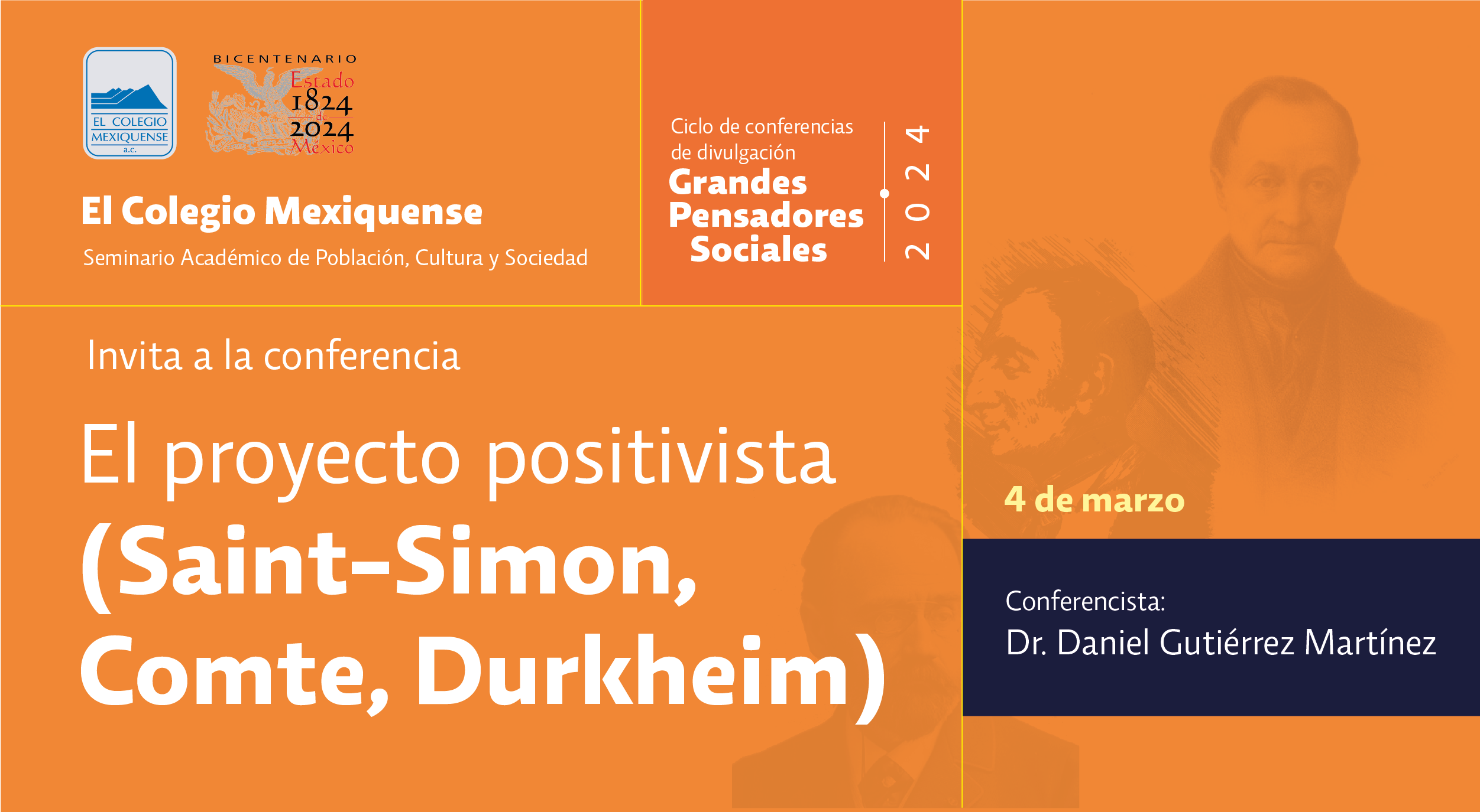Conferencia. El proyecto positivista (Saint-Simon, Comte, Durkheim)